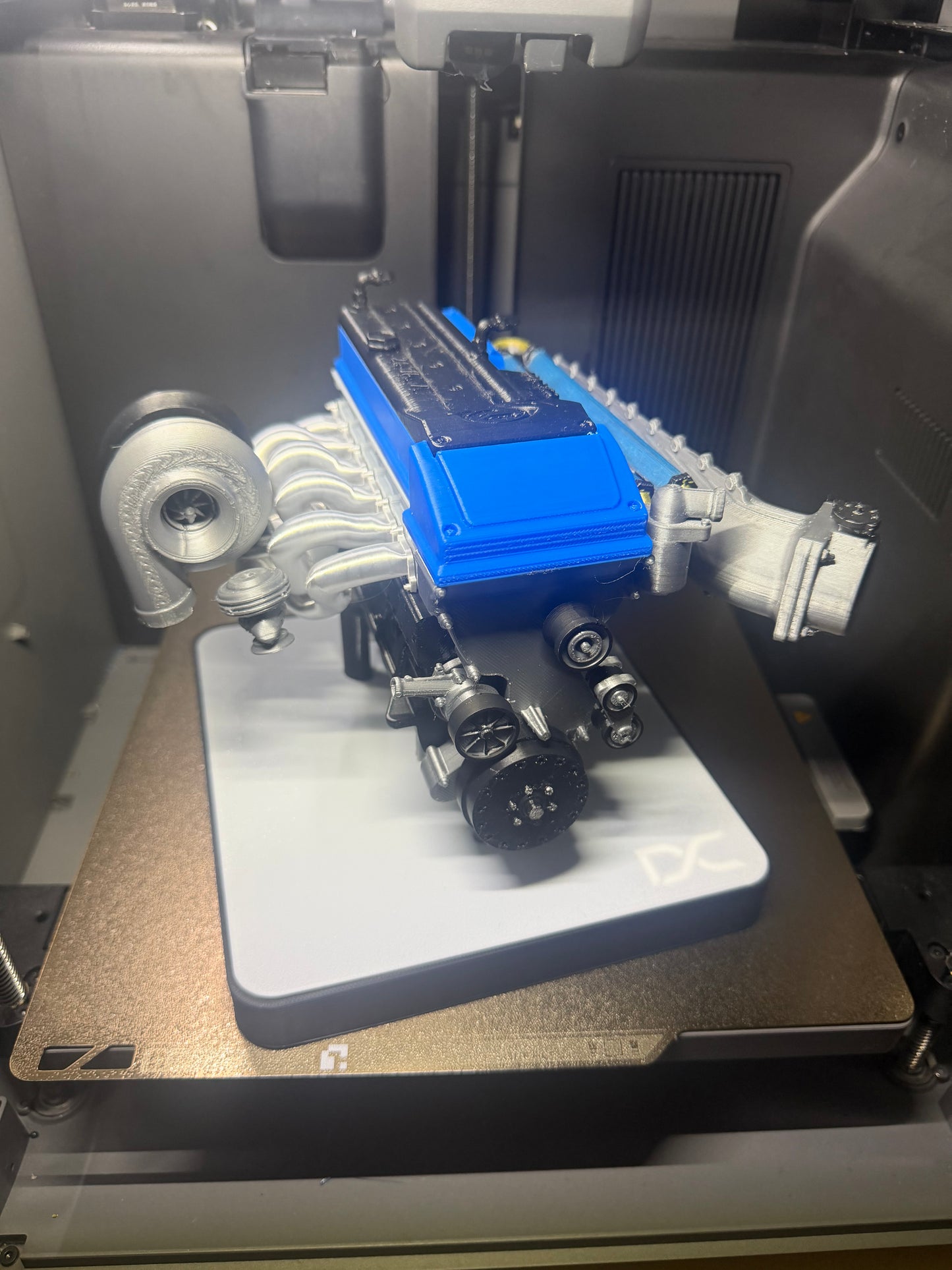 1/5 scale 3D printed Billet Barra display engine