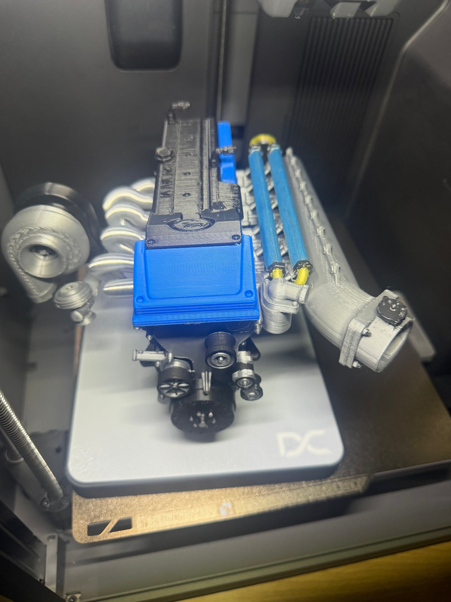 1/5 scale 3D printed Billet Barra display engine